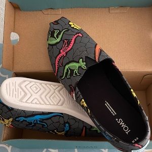 Brand New Toms Dinosaur slip ons